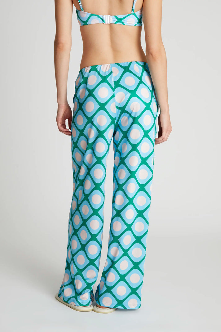 Pantaloni dritti con stampa Poniente