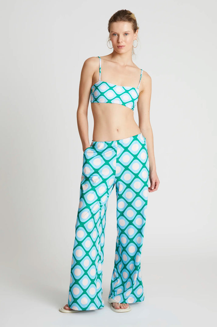 Pantaloni dritti con stampa Poniente