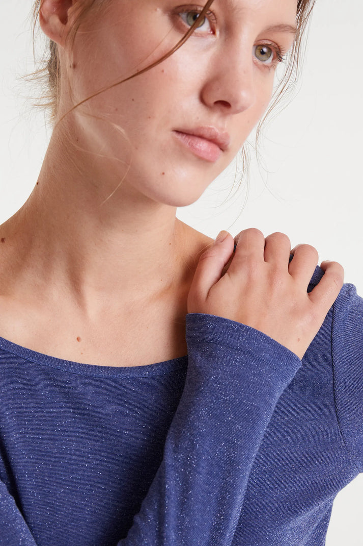 Abito midi blu navy