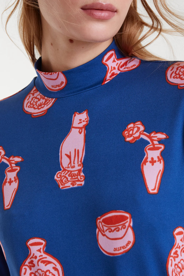 T-shirt con stampa Porcelain