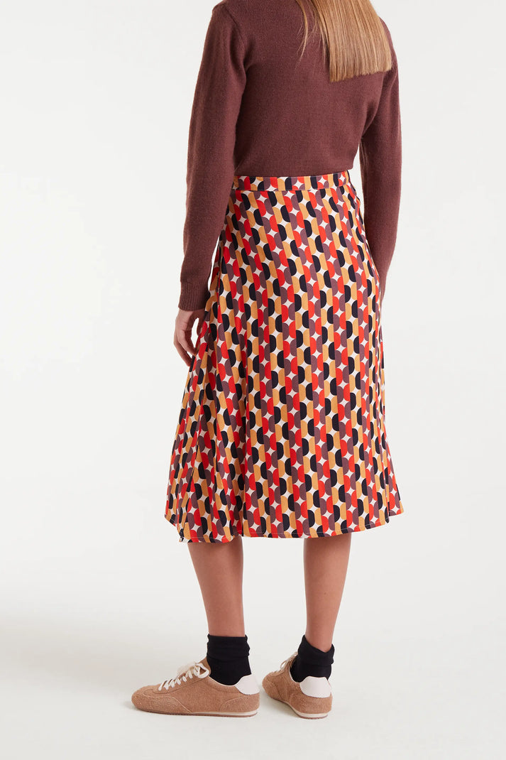 Gonna midi con stampa Link