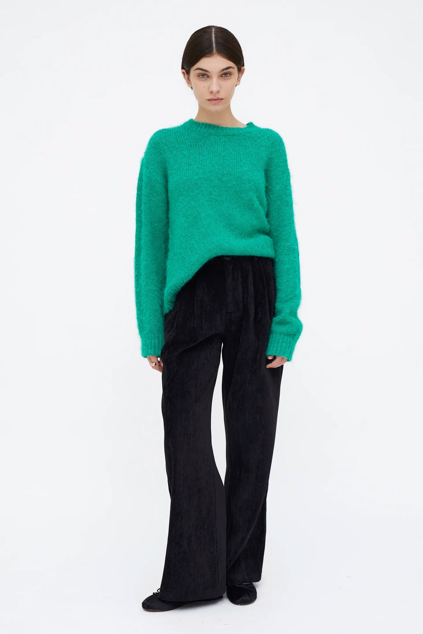 Maglione maglia morbida verde