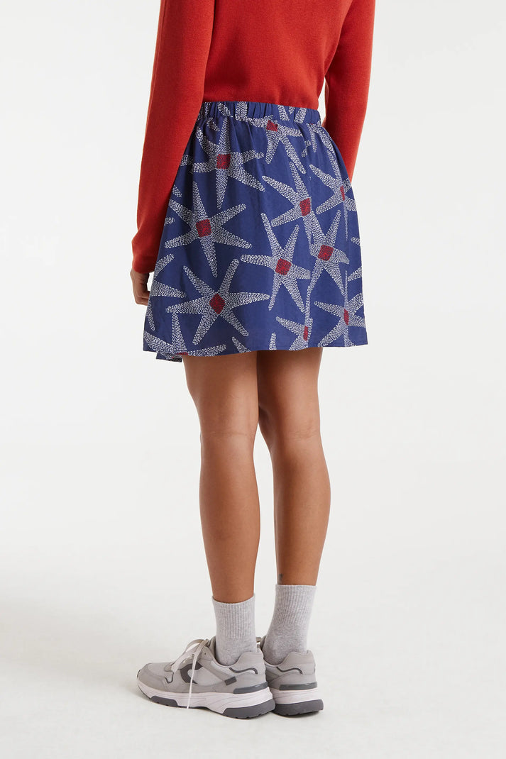 Gonna corta con stampa Starships