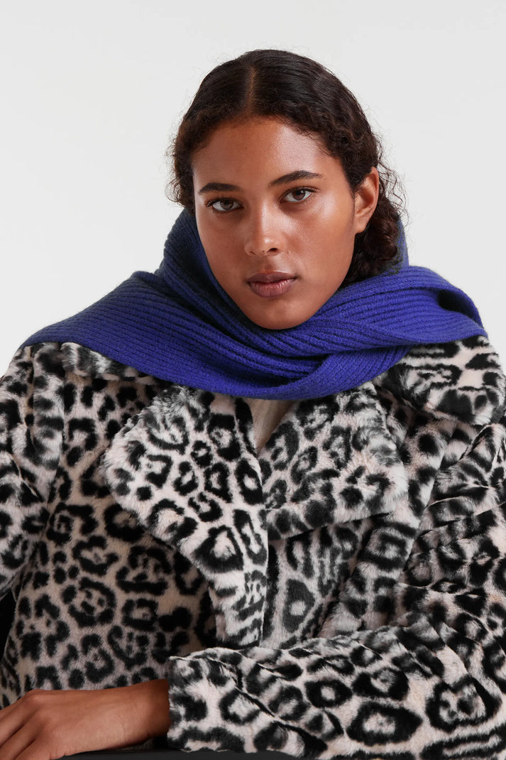 Cappotto con stampa animalier bianco