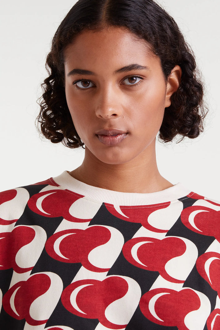 Felpa con stampa Heart Attack