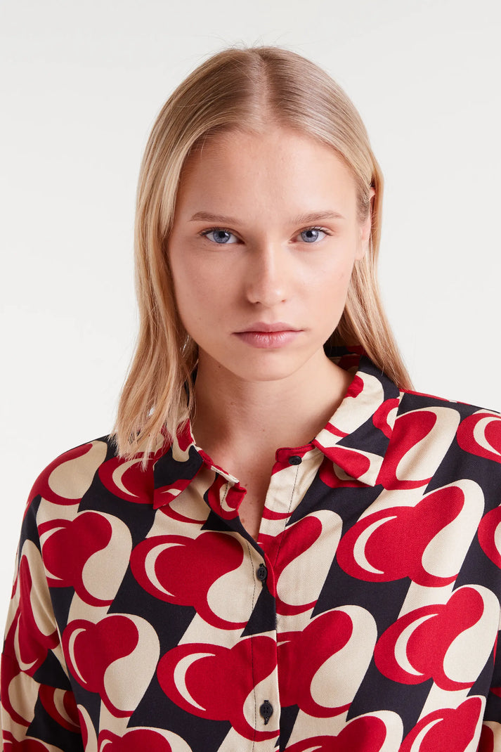 Camicia con stampa Heart Attack