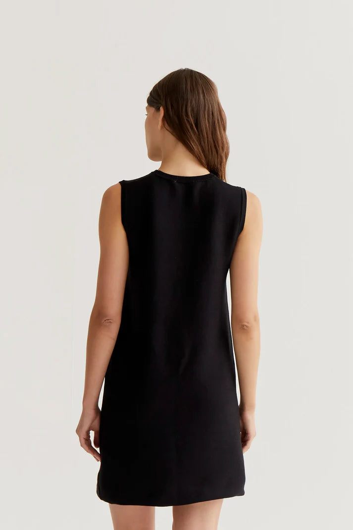 Abito corto maglia nera