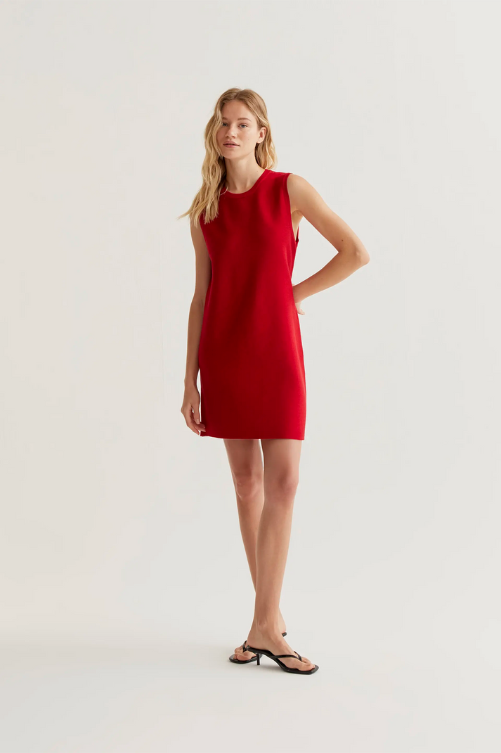 Abito corto maglia rossa