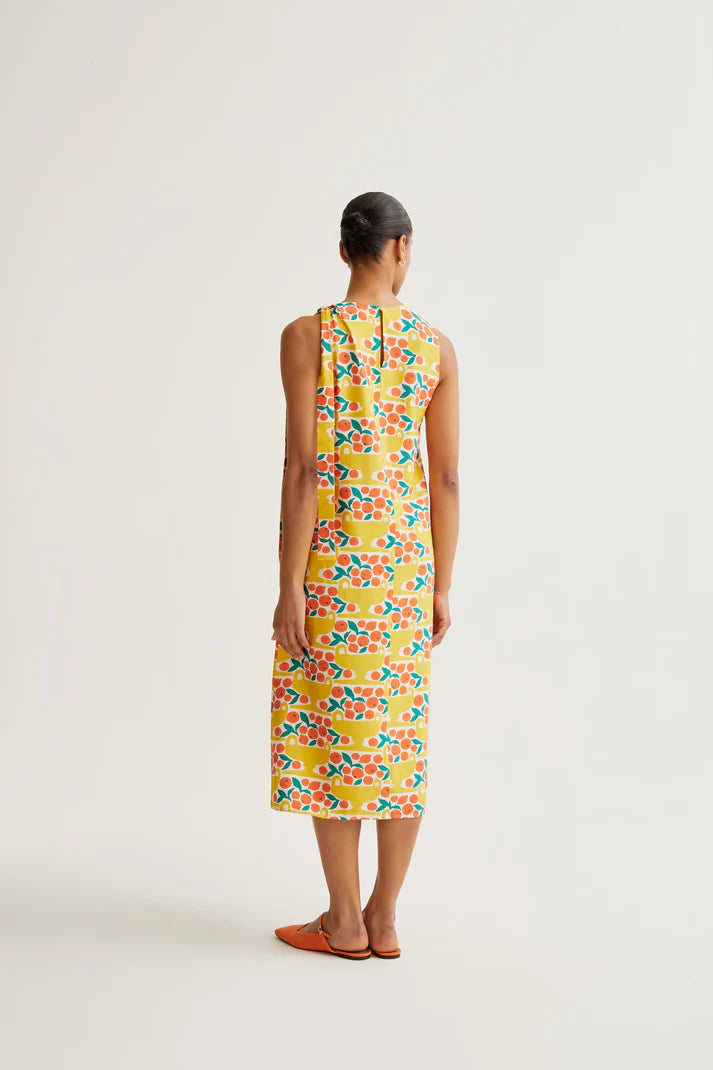Abito midi con stampa Citrus