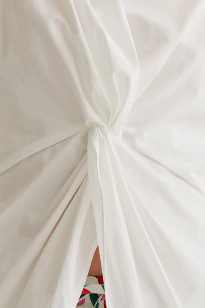 Top drappeggiato bianco