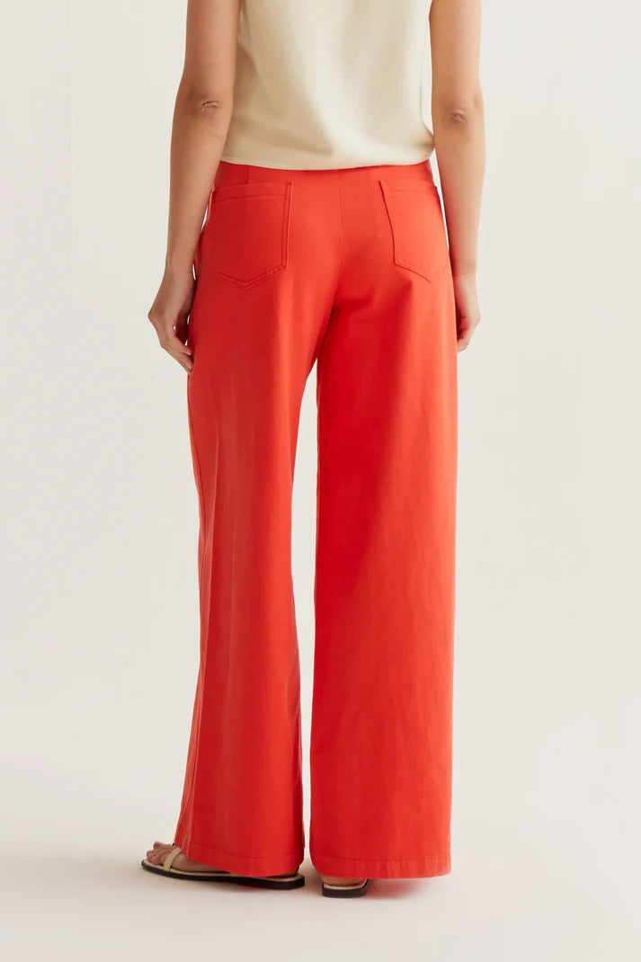 Pantaloni wide leg rossi