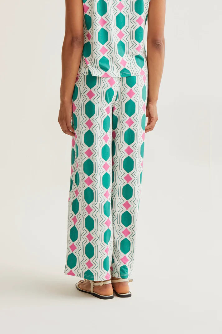 Pantaloni con stampa geometrica