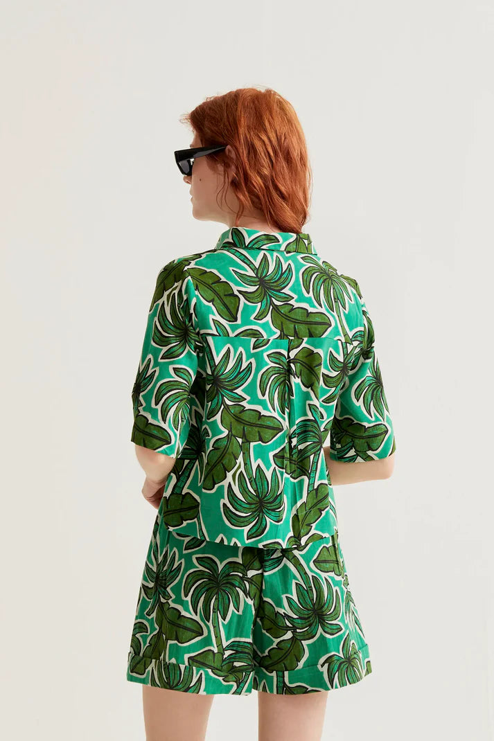 Camicia con stampa Palm Tree