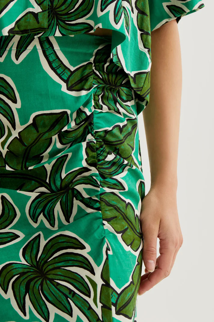 Gonna midi con stampa Palm Tree