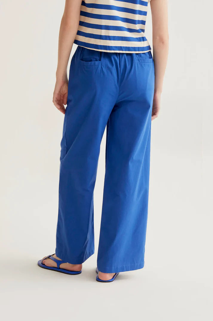 Pantaloni 100% cotone blu