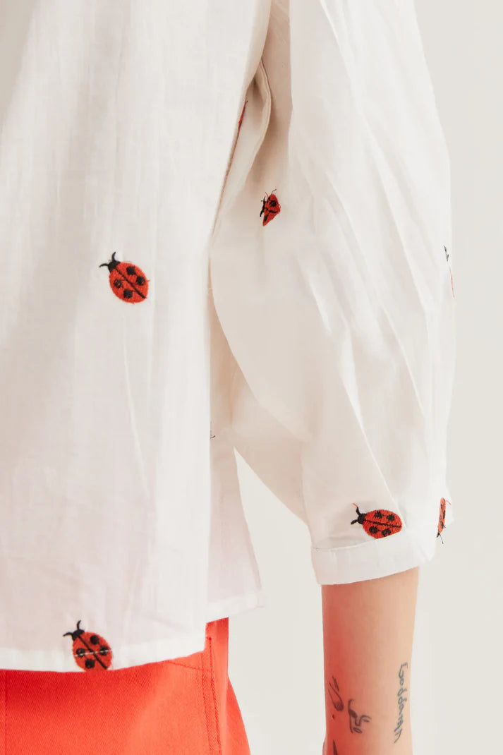 Camicia con stampa Ladybugs
