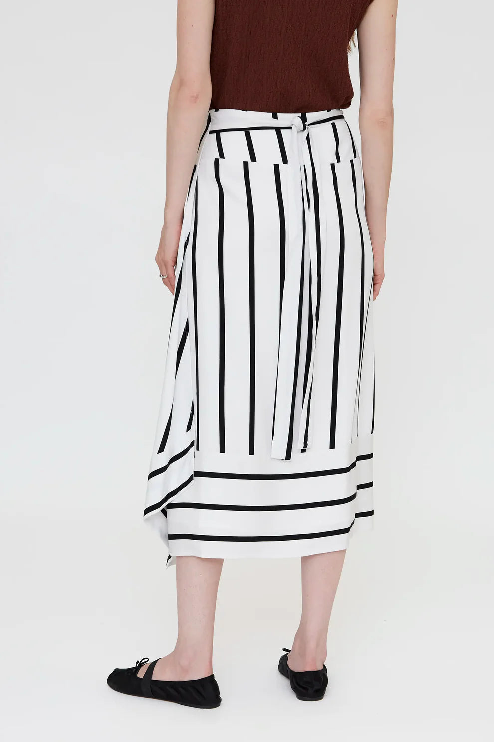 Gonna midi con stampa Grimaud White