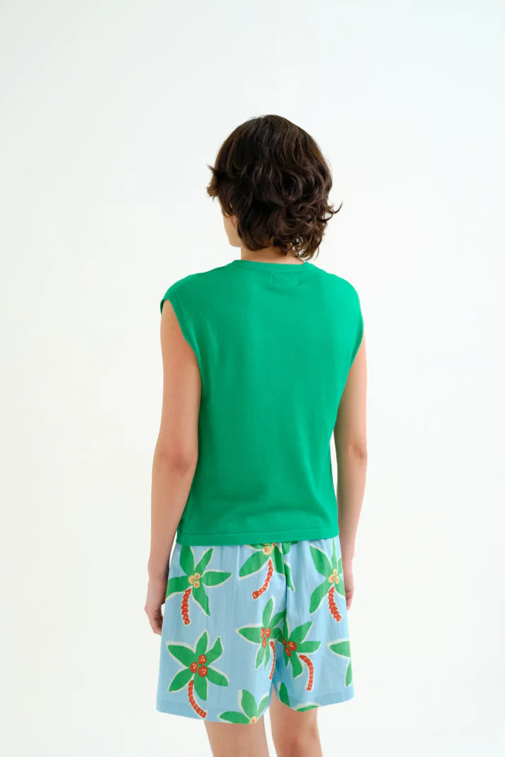 Top in maglia morbida verde