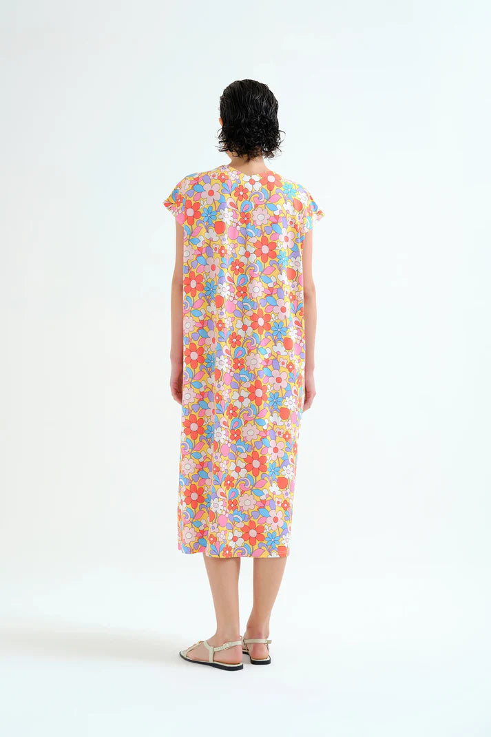 Kaftan lungo con stampa Bloom