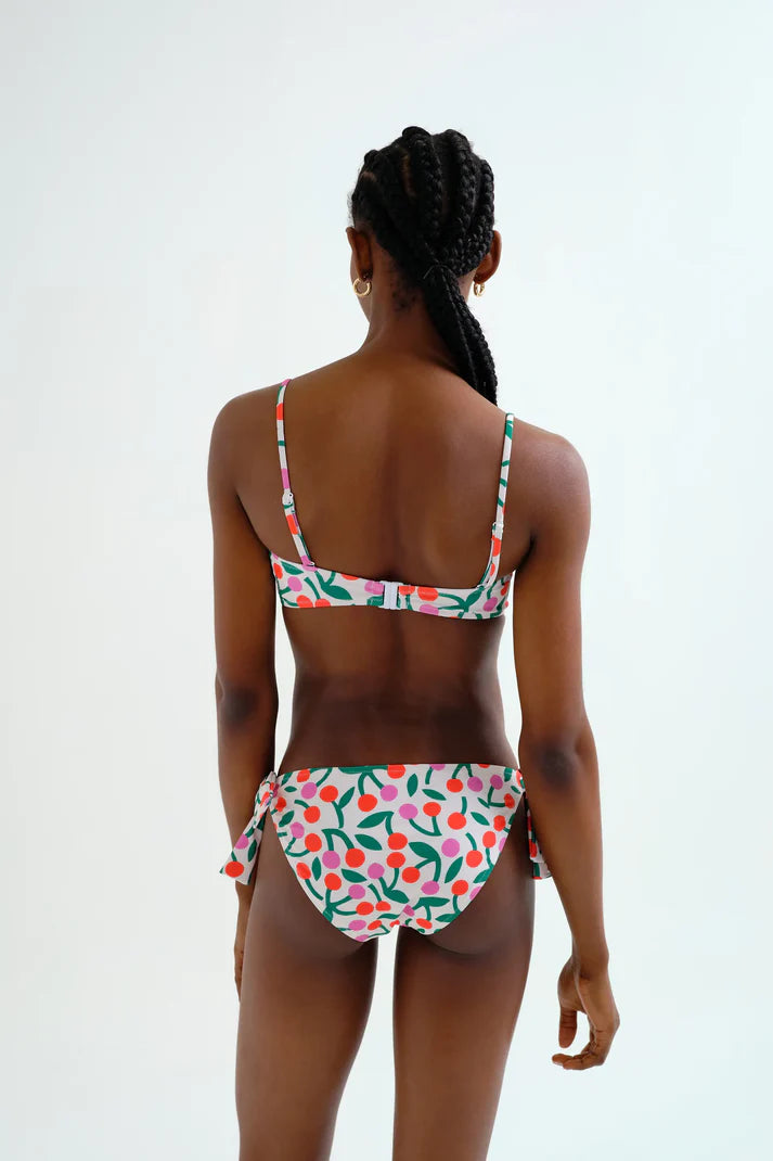 Top bikini dritto stampato Ciliegina