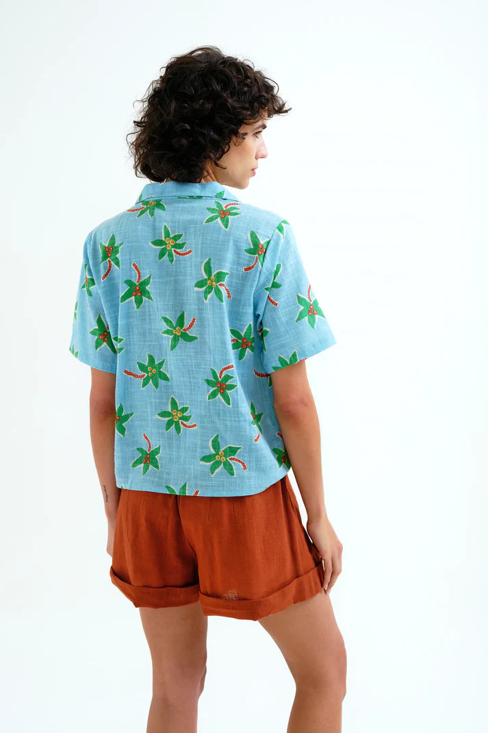 Camicia con stampa Cocotero Small