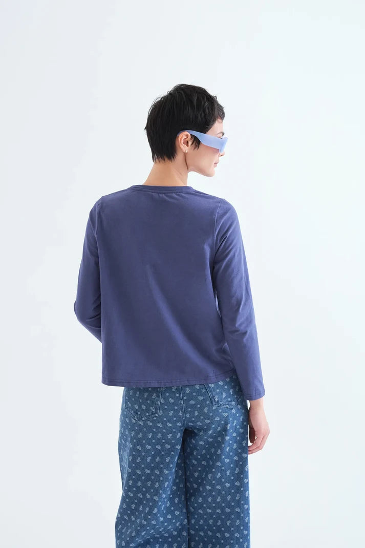 T-shirt 100% cotone blu navy "CF"