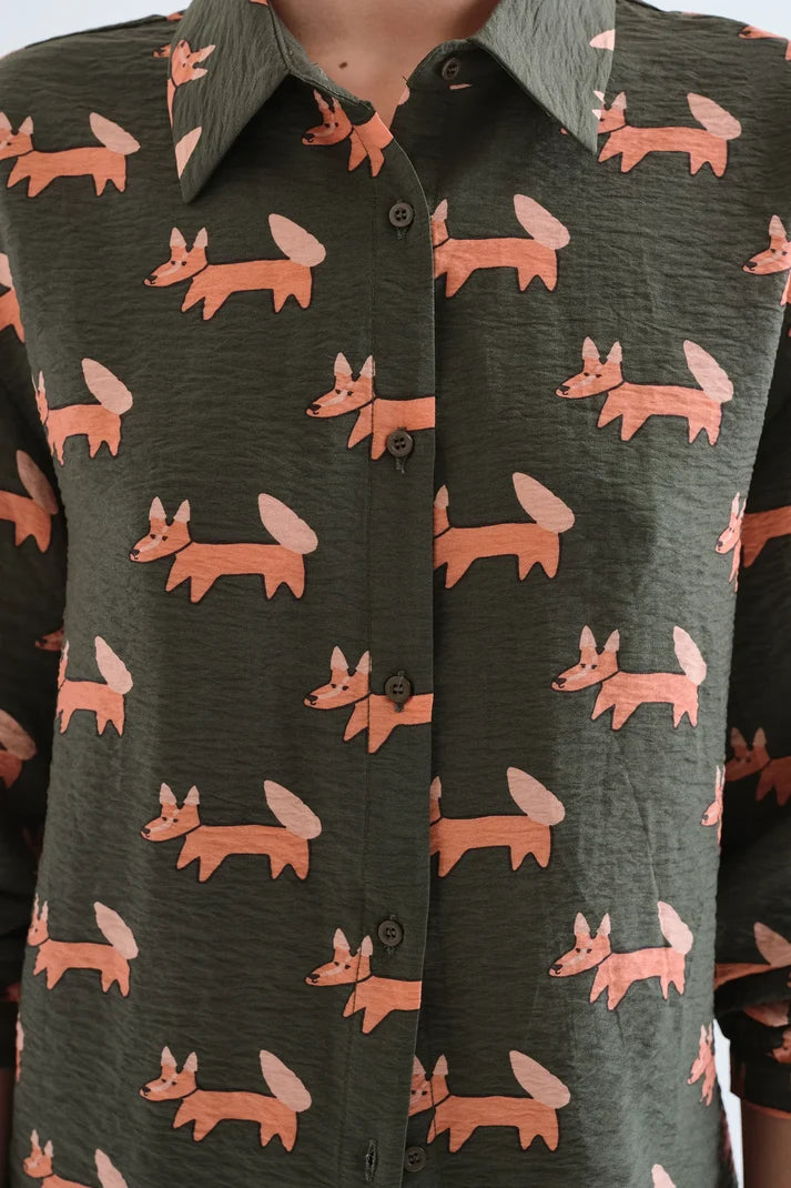Camicia con stampa Volpe