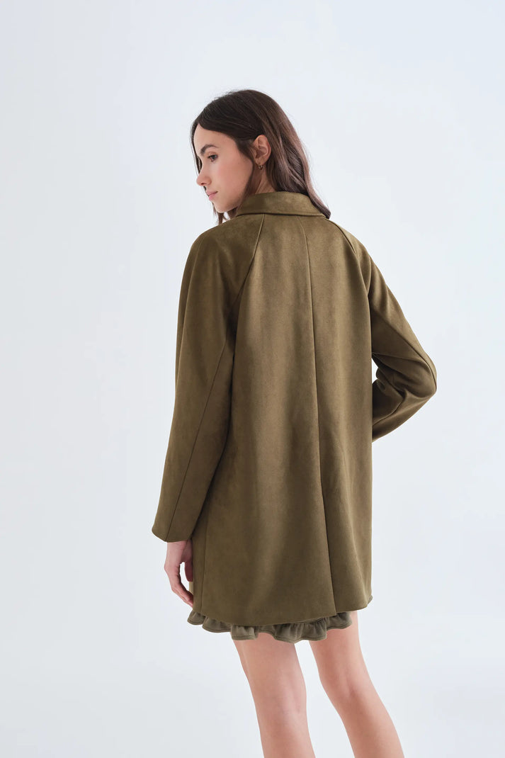 Cappotto in pallestio verde oliva