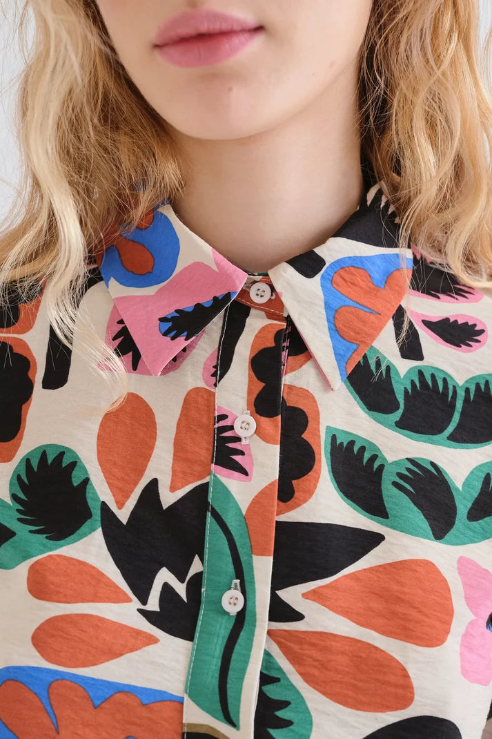 Camicia con stampa Neo Garden