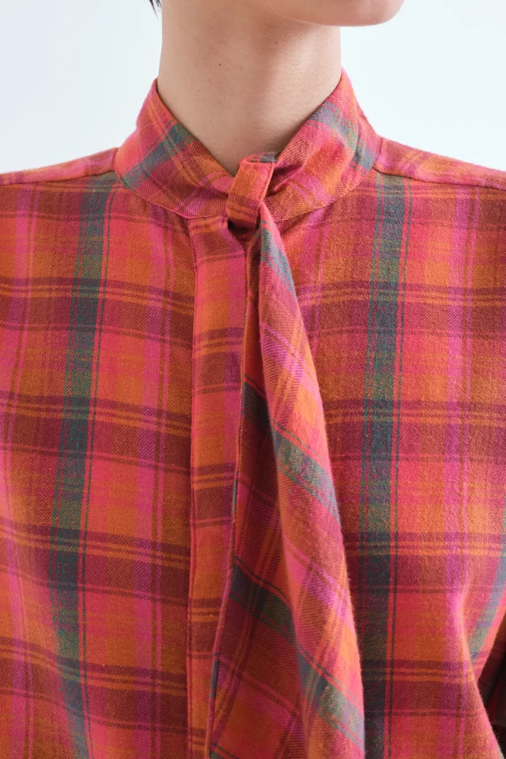 Camicia 100% cotone con stampa Pink Plaid