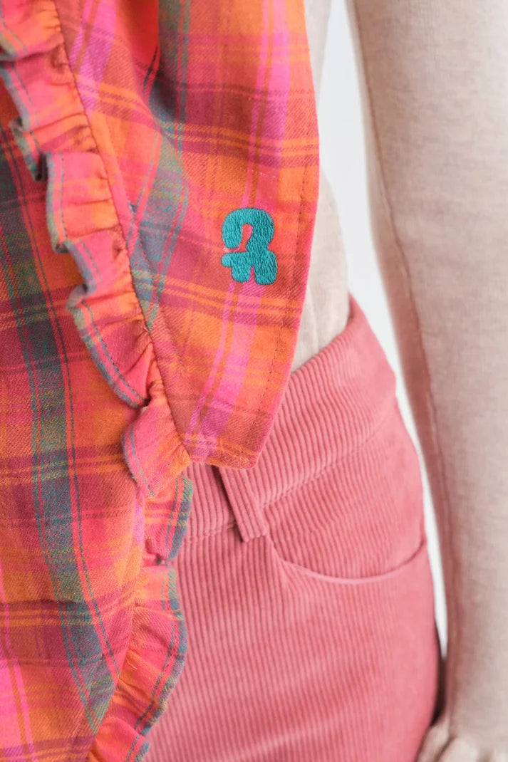 Bandana imbottita con stampa Pink Plaid