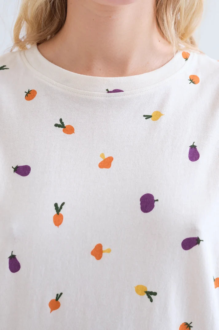 T-shirt 100% cotone con stampa verde
