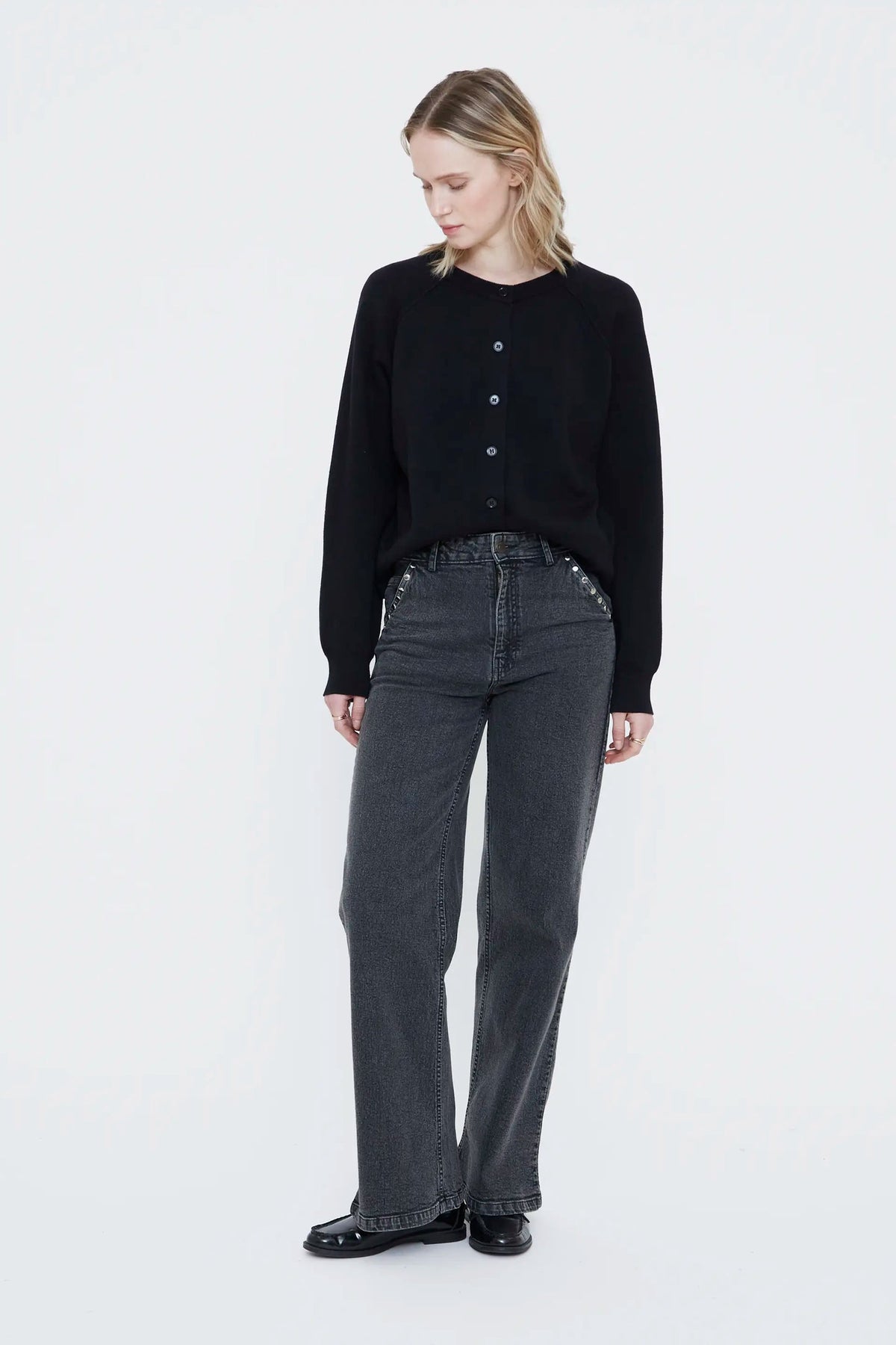 Cardigan basic nero