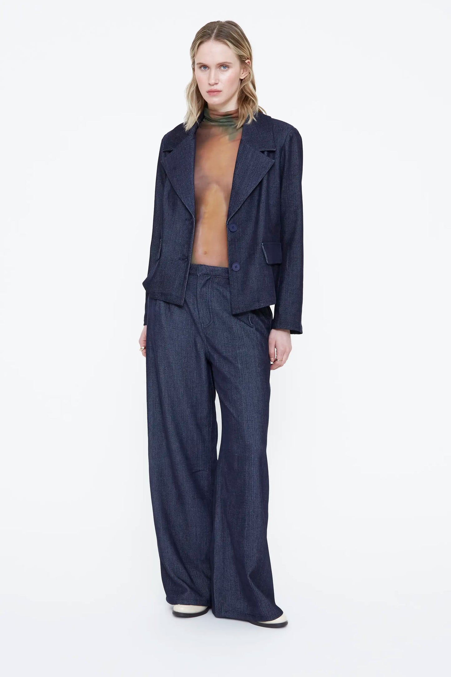 Blazer blu navy a due bottoni