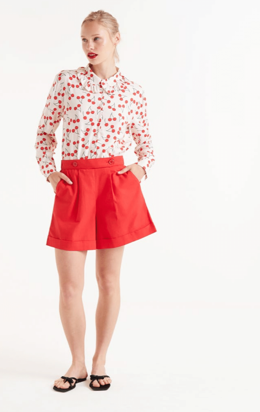 Camicia stampa ciliegie