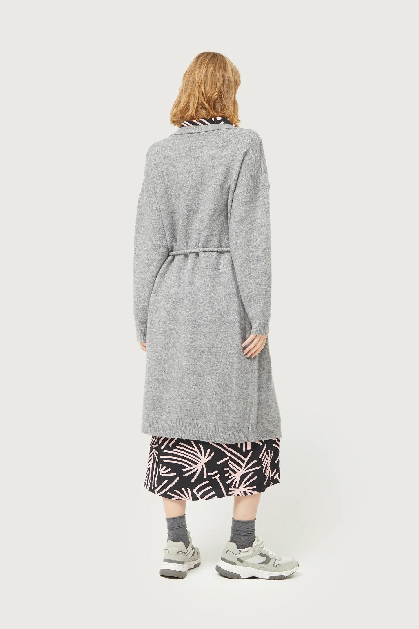 GIACCA MIDI GRIGIA IN MAGLIA