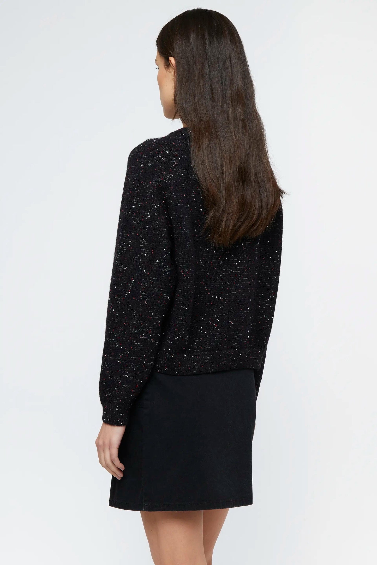 MAGLIONE NERO MELANGE