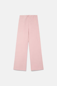 Pantaloni dritti in neoprene rosa