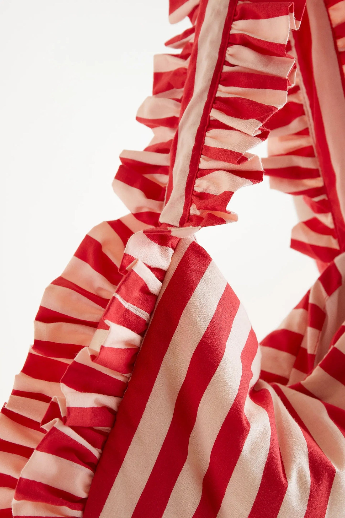 Borsa a tracolla con stampa a righe rosse