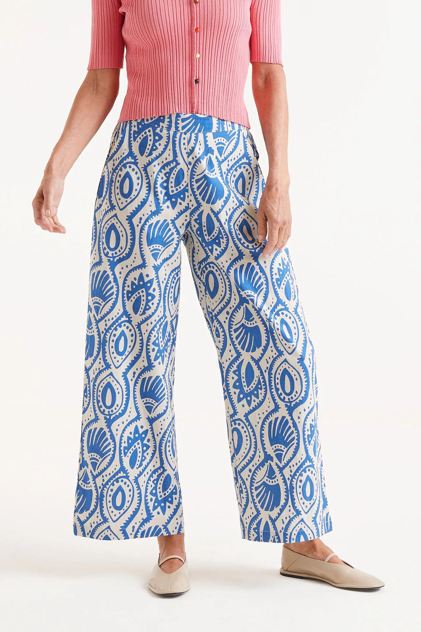 Pantaloni dritti stampati Aquaria