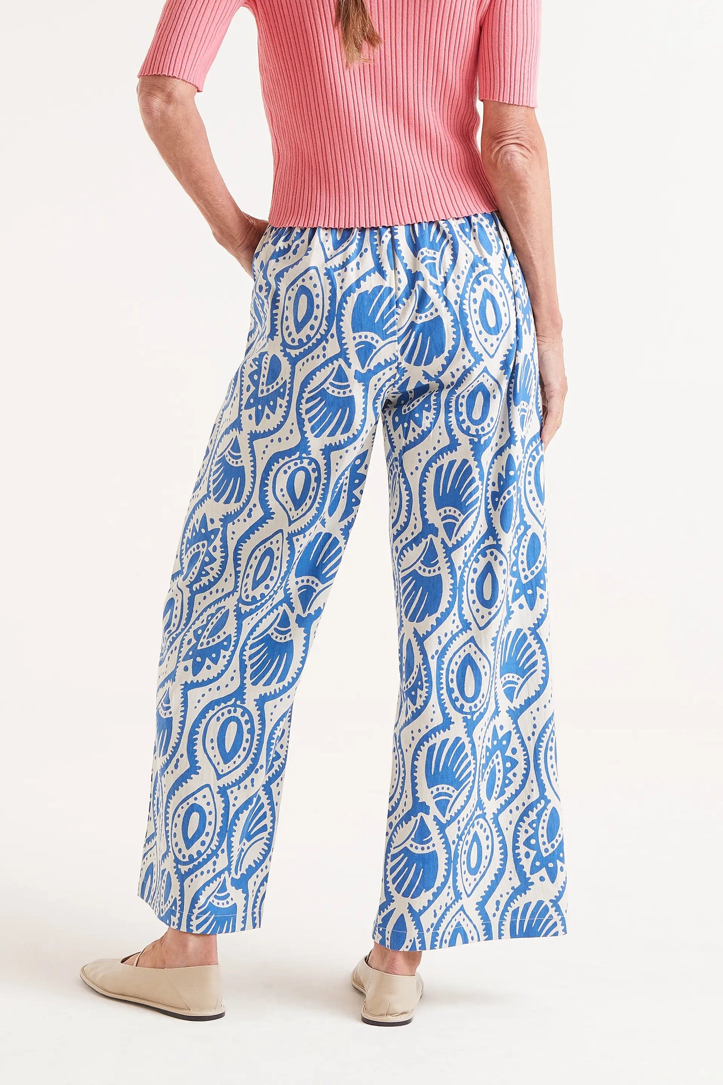 Pantaloni dritti stampati Aquaria