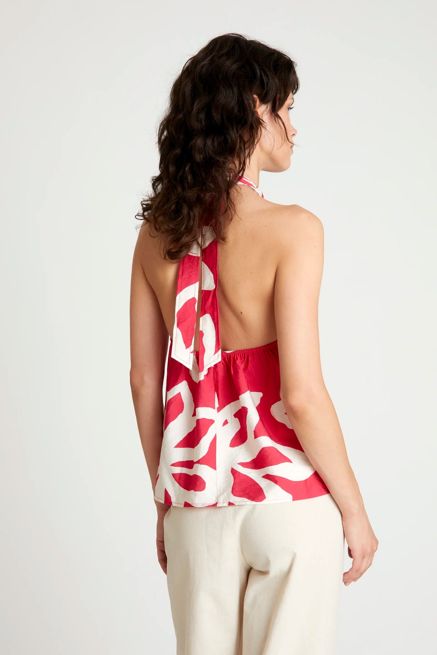 Top halter floreale Gaura