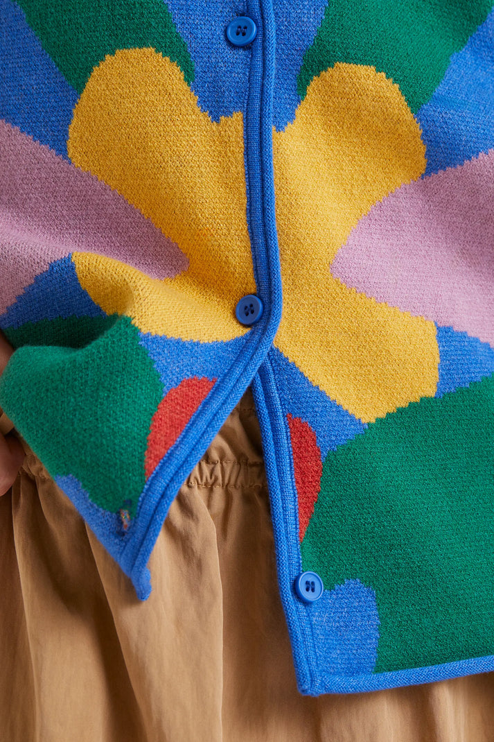 Cardigan jacquard con stampa Cupido