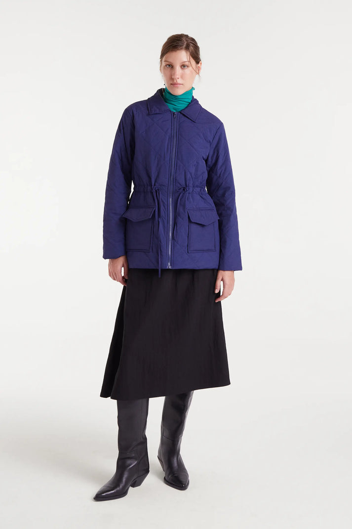 Cappotto corto blu