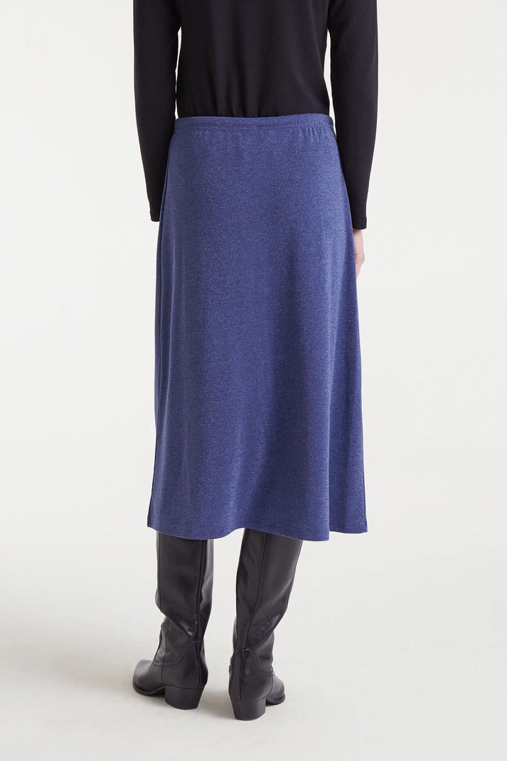 Gonna midi blu navy