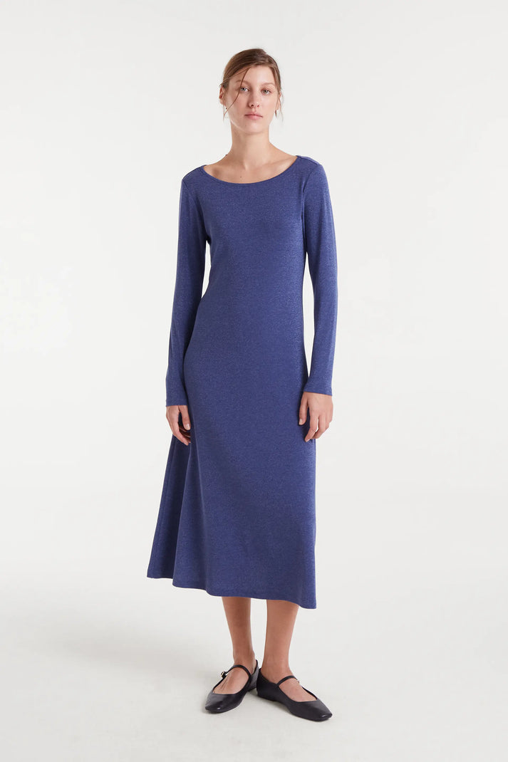 Abito midi blu navy
