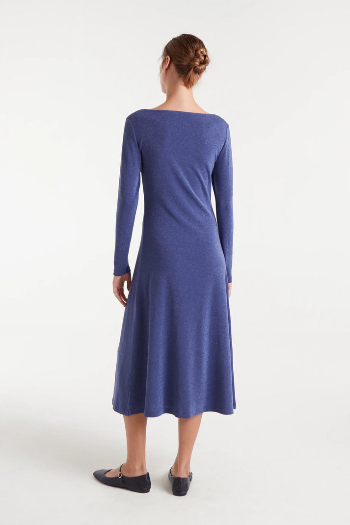 Abito midi blu navy
