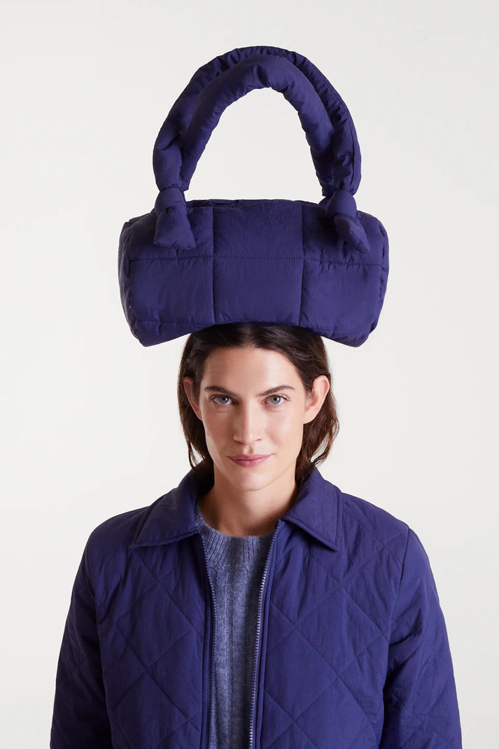 Borsa a tracolla imbottita blu