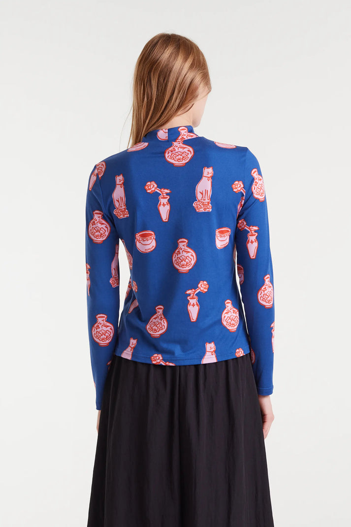 T-shirt con stampa Porcelain