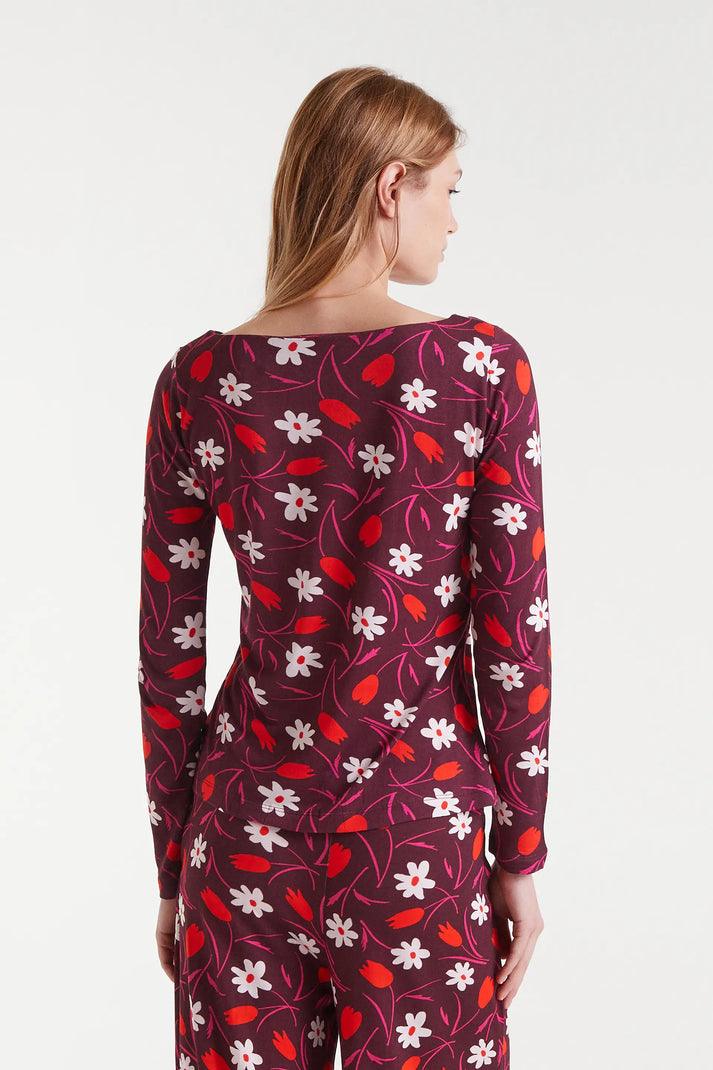 T-shirt con stampa Tulip